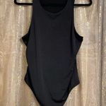 EXPRESS  Black Scoop Neck Body Contour High Compression Bodysuit Large Photo 0