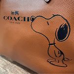 Coach  x Peanuts Snoopy Rare Discontinued Tote Saddle Brown Shoulder Bag Schulz Photo 1