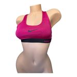Nike Pro Classic Padded Sports Bra extra small Pink & black elastic band & logo Photo 2