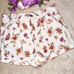 American Eagle  White Floral Mom Shorts Photo 0