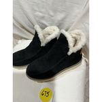 Woman’s Tins Tree Size 7 Faux Black Suede Faux Fur Interior Ankle Boot #675 Photo 2
