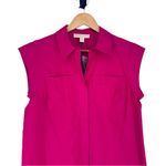 MICHAEL Michael Kors Poplin Shirt Dress in Geranium Pink size Medium NWT Photo 2