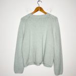 Vince Knit Sweater Womens Size 1X Mint Green Organic Cotton Winter Fuzzy Cozy Photo 3