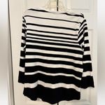  black and White striped Pima Cotton Size Large sweater  (Chicos Size 2) Photo 2