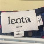 Leota Womens  Petite Blue with Polka Dots Faux Wrap Dress Photo 1