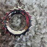 Dangle Drop Pierced Earrings Faux Pearl Rhinestone Circles Hook Ear Wires Photo 2