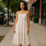 Maxi Dress Layered Smocking Sparkle XL Cassee's Cottage Prairie Peasant Boho Black Photo 1