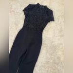 NEW NADINE MERABI Harriet Black Lace Bodice Wide Leg Jumspuit Sz 4 Photo 4