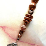 Copper tone cat heart star beaded bracelet Photo 2
