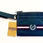 PINK - Victoria's Secret 🖤💚Victoria’s Secret PINK Cardholder Zip Wristlet Strap Keychain / Black Ivy Photo 0