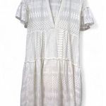 Sundance | S | Everyday Traveler Dress Short Embroidered Gauzy Lace Tired Ruffle White Size XS Photo 0