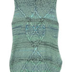 Pilcro Green Blue Sleeveless Knit Crewneck Sweater Side Slit Size XXS Photo 0