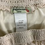 Vivid Collection Shorts Womens M Crochet Boho Coquette Cotton Knit Lined Ivory Tan Size M Photo 3