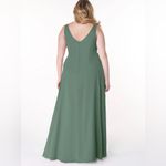 Azazie Kori Eucalyptus green a-line pleated chiffon dress size A20 Photo 2