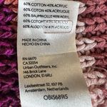 Free People Chunky Knit Devon Striped Boxy Cropped Pink Rose Sweater Size Medium Photo 8