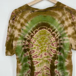 vtg 70s style tie dye hippie gardencore oversized distressed tee size S Green Photo 4