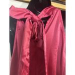 Beyond Classy Silky Satin Halter Midi Dress sz Small Slit Hot Pink‎ Tie Neck Pink Photo 6
