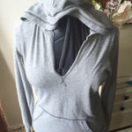 PINK - Victoria's Secret Victoria’s Secret XS raw edge split neck hoodie Photo 0