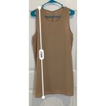 Sleeveless‎ Mini Dress Casual Tank Top Basic Everyday Dress Tan Size L Photo 4