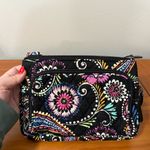 Vera Bradley  Bandana‎ Swirl Crossbody Quilted Fabric Purse Bag Black Colorful Photo 5