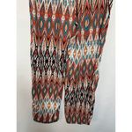Ambiance Apparel Women's Elastic Waist Wide Leg Multicolor Ethnic Print Pants L Blue Size L Photo 1
