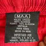 Vintage Red Tiered Maxi Skirt Boho Flowy Long Skirt Cottagecore Prairie XL Photo 3