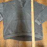 Aerie  Charcoal Grey Pullover Hoodie Womens S Oversized Faded Relaxed Sweatshirt Photo 2