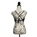 Shade & Shore  Womens Black Cut Out Strappy Bikini Top 34C Beach Boho Modest Swim Photo 4