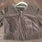 Paper + Tee Crop brown jacket size large runs more like medium by paper tee Photo 0
