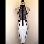 Sexy Bodycon Dress with Net Back Black Photo 1