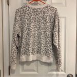Victoria's Secret  Gray Leopard Print Crew Neck Sweater Photo 1
