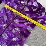 Vintage Purple Black Chinese Embroidered Silk Bed Jacket Handmade Reversible Photo 8