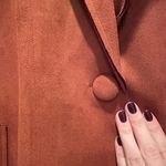 Solitaire  Anthropologie Rich Brown Faux Suede Vest Size XL Western Collared NWT Photo 5