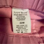 Judy Blue  Garment Dyed pink cropped jeans raw hem plus size 22W Photo 7