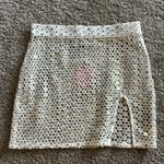 Eastnwest label NWT Poppy Mini Skirt 2.0 in White & Gold Mirror Photo 2