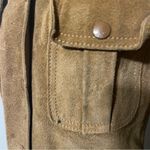 Vintage Women’s‎ Suede Leather Barn Cropped Trench Jacket Size 11 Handmade Tan Photo 2