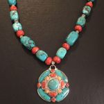 BARSE Turquoise Coral and Citrine Necklace Photo 8