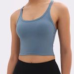 Padded sports bra yoga tank Blue Photo 2