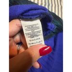 Free People  Plaid Tunic Shirt Purple Blue Oversized Button Down Women Medium Photo 3