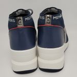 Michael Kors Hilda Knit & Leather Sock Wedge Heel Lace Up Trainers Sneakers Sz 9 Photo 2