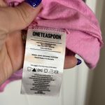 One Teaspoon NWT Logo Organic Crew Tee - Candy Photo 4