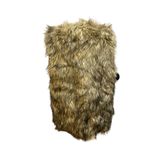 Merona Tan/Cream/Gray Faux Fur Fully Lined Open Front Vest- SZ. Small Warm Cozy Photo 8
