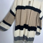 Buckle BKE Long Neutral Color Block Open Weave Knit Cardigan Sweater Size Small NWT Photo 2
