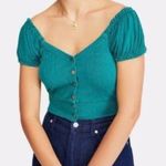 Free People We The Free Button Down Crop Top Size Small Photo 0