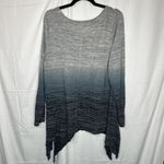 Torrid Size 1 Top Ombré Tunic Shark Bite Hem Long Sleeve Photo 5