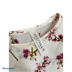 Westmoon White Cherry Blossom Bird Print Chiffon Blouse Size M Size M Photo 4