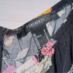 Forever 21  Women's Size Small Black Floral Print Midi Dress With Slit Photo 4