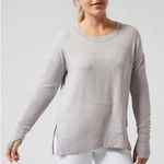 Athleta  Coaster Luxe Sweatshirt Women Gray Long Sleeve Thumbhole Pullover Size S Photo 0