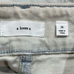 A loves A  Women’s Size 26 Beige Crop Wide Leg Jeans High Rise Sailor Stretch Photo 10