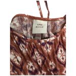 Knox Rose  Womens XXL Midi Tiered Boho Scoop Neck Short Puff Sleeves Tie Rust Photo 10